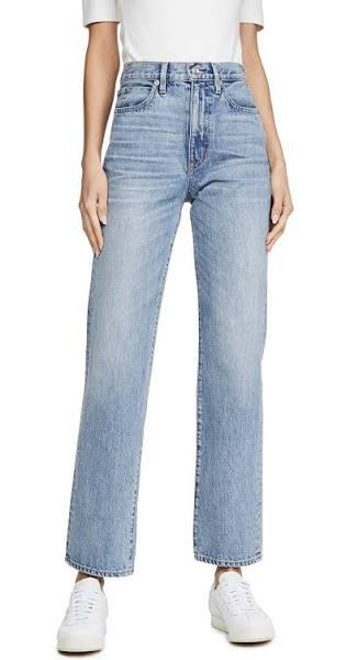 SLVRLAKE - London High-Rise Straight-Leg Organic Jeans - Mid Denim - 32 - Net A Porter