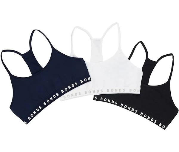 Bonds Girls Hipster Racer Crop 3 Pack Navy 10-12