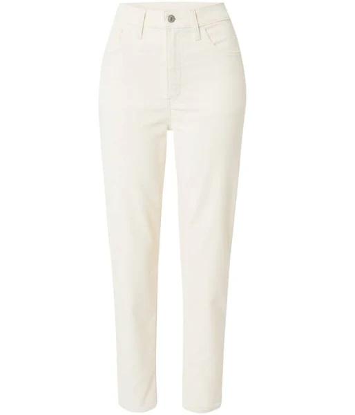 Levi's High Waisted Mom Jeans in Cream Cord-White