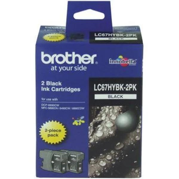 Brother LC-67BK Black Ink Cartridge - Twin Pack