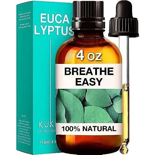 Kukka Eucalyptus Essential Oil for Diffuser, 100% Pure Natural Essential Oils Eucalyptus Oil for Skin, Humidifier, Sinus & Aromatherapy, Hair, Soap