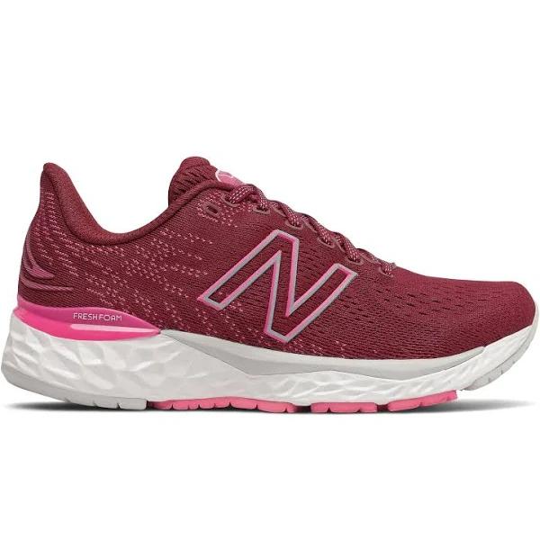 New Balance Women's Fresh Foam 880 V11 - Garnet - Pink Glo - 8 - B