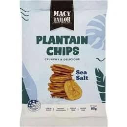 Macy and Tailor Plantain Chips Sea Salt 85g