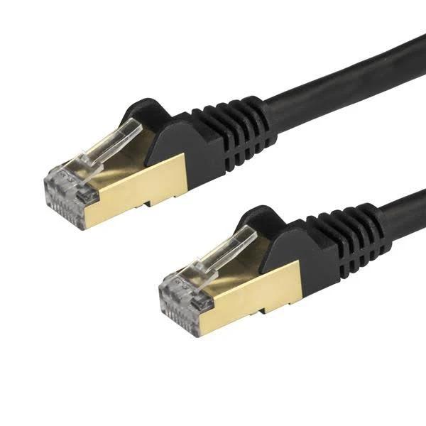 StarTech 2m Black Cat6a Ethernet Cable - Shielded (STP)