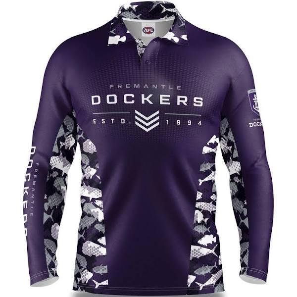 Fremantle Dockers AFL Reef Runner Fishing Shirt S