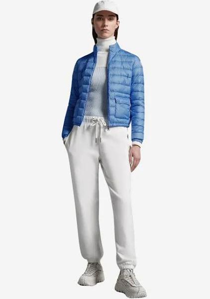 Moncler, Lans Short Down Jacket, Women, Blue, 5, Jackets, Materialmix