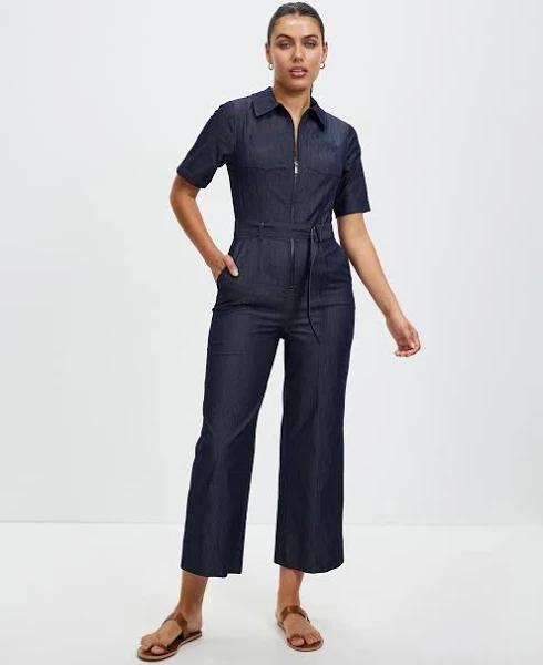 Marcs Spencer Smart Denim Jumpsuit in Blue 6