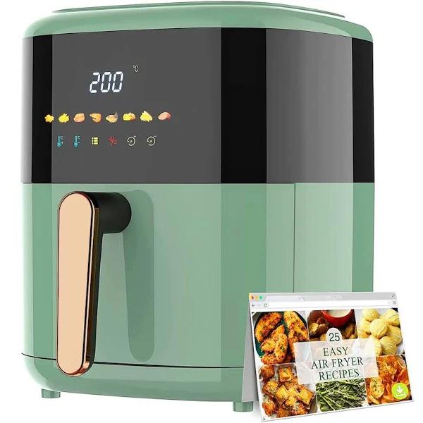 Advwin 6L Digital Air Fryer Smart Compact Air Fryer Cooker 1350W Green