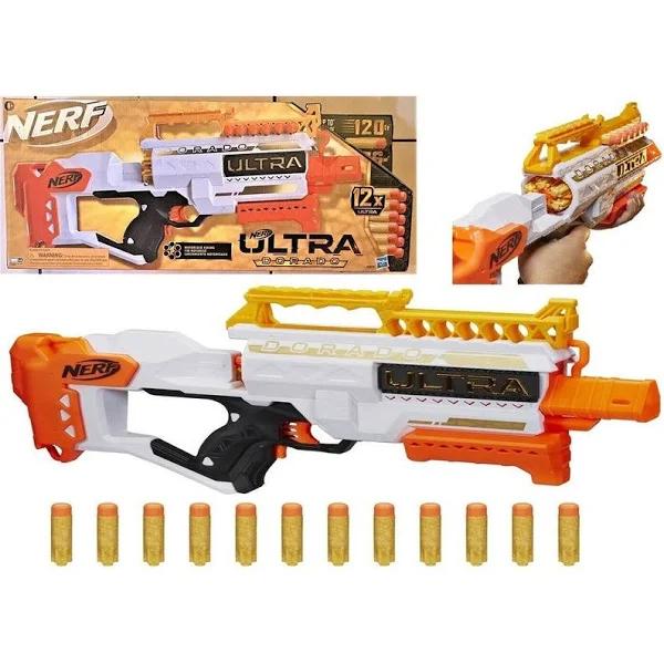 Nerf Ultra Dorado Blaster Ages 8+ Toy Gun 12 Special Darts Play Fire Game Fight