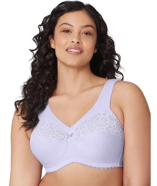 Glamorise Magiclift Cotton Support Wire-Free Bra - Lilac - 16G