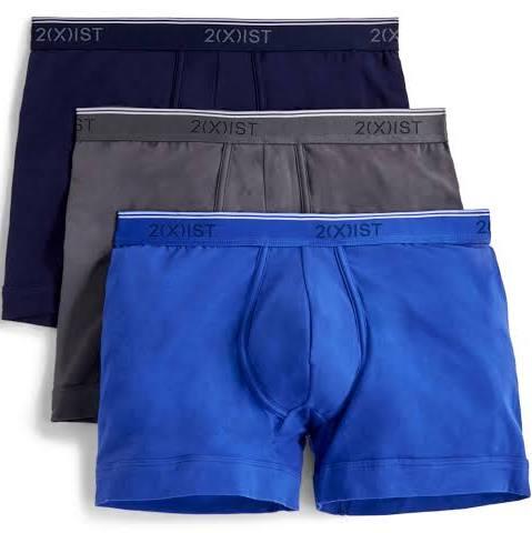 2(X)IST 3-Pack Stretch Boxer Briefs Eclipse/ lead/ Caribbean