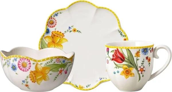 Villeroy & Boch - Spring Awakening Breakfast Set For 2, 6 Pieces, Premium Porcelain, Multi-Coloured