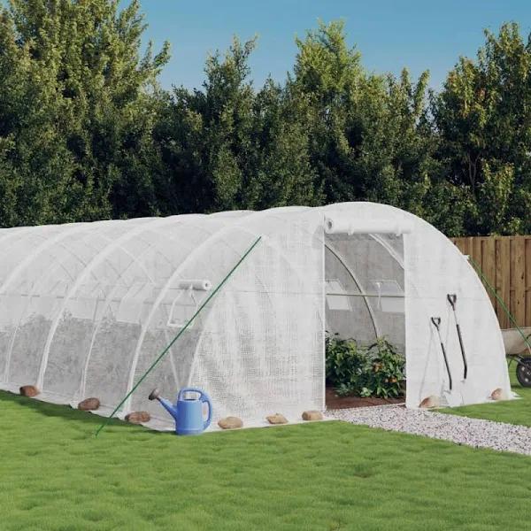 Greenhouse With Steel Frame White 72 m² 18x4x2 M vidaXL