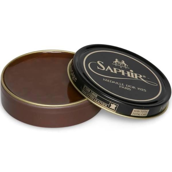 Saphir Pate De Luxe Wax Shoe Polish 50ml Black