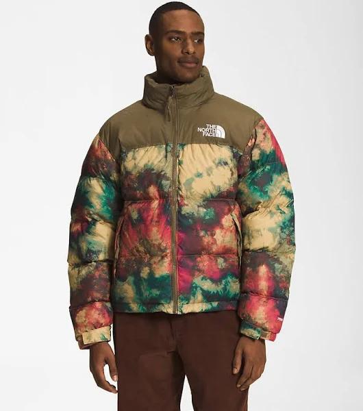 The North Face 1996 Printed Retro Nuptse 700 Fill Packable Jacket Antelope Tan Ice