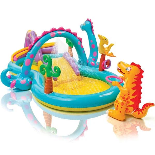 Intex Dinoland Inflatable Play Centre Paddling Pool & Water Slide 57135NP