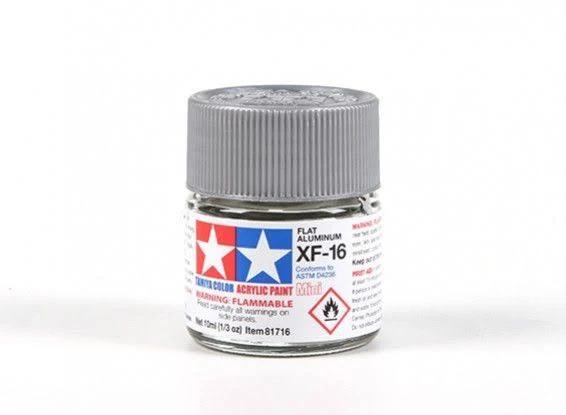 Tamiya Acrylic Mini XF-16 Flat Aluminum 10ml Paint 81716