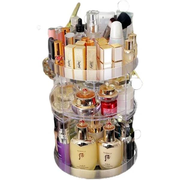 Clear 360 Rotating Cosmetics Holder Display Stand - AfterPay & zipPay Available