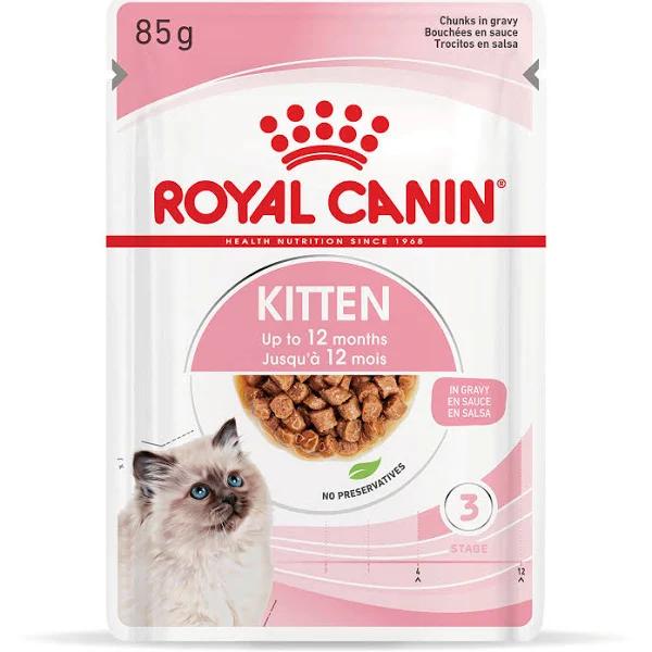 Royal Canin Kitten in Gravy Pouches Wet Cat Food 85g x 24 by Budget Pet Products