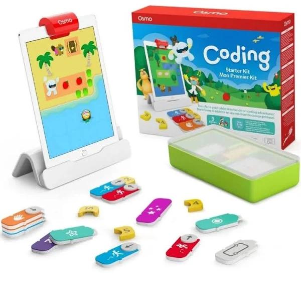 Osmo Coding Starter Kit For iPad - 3 Hands-on Learning Games - Ages 5-10+ - Learn To Code, Coding Basics & Coding Puzzles - iPad Base Included,901