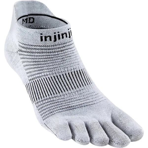 Injinji Run Original Weight No-Show, Gray / Medium