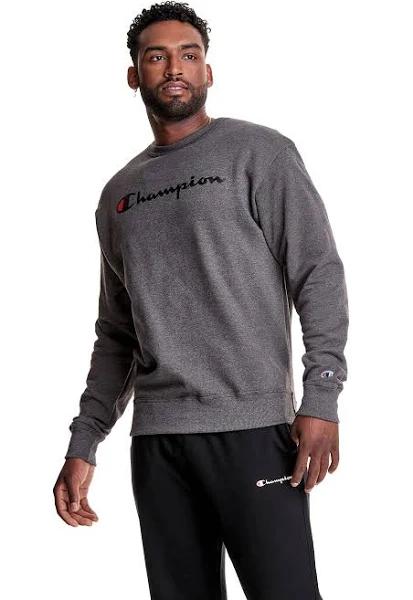 Champion Men's Graphic Powerblend Fleece Crew