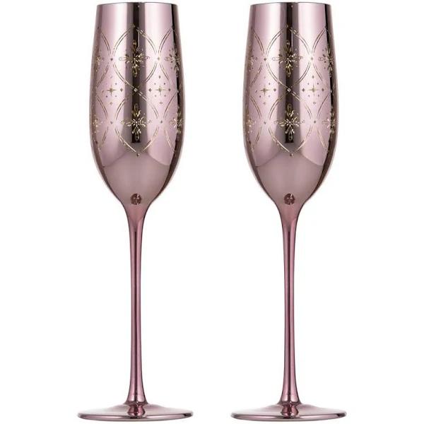 Tempa Chantelle Set of 2 Champagne Glasses - Blush