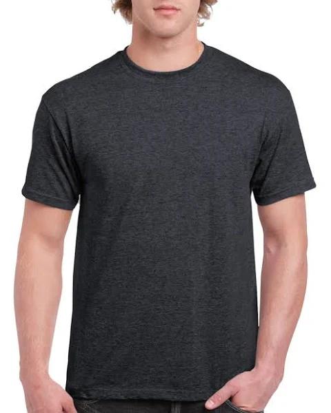 Heavyweight Ultra Soft Cotton T-Shirt for Men Dark Heather - Gildan GN200 - Size L