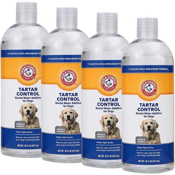 1.9 L Arm and Hammer Tartar Control Dental Water Additive For Dogs (4 x 473ml) by Budget Pet Products