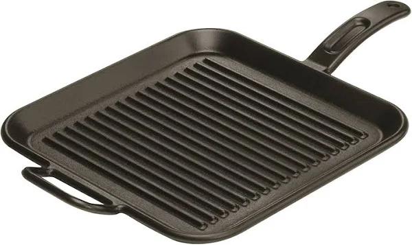 Lodge Bold 12 Inch Seasoned Cast Iron Grill PAN; Design-Forward Cookware