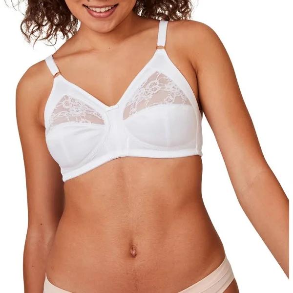 Emerson Women's Wirefree Lace Bra - White - Size 16DD