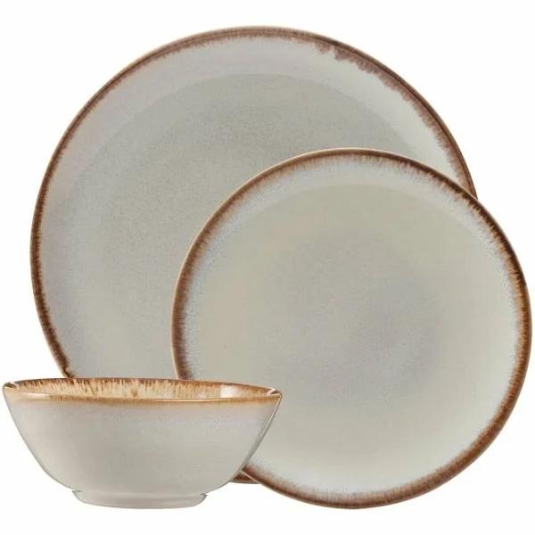 Mason Cash Reactive Glaze Dinner Set, 12 Piece (Cream)