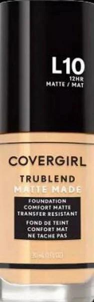 Covergirl TruBlend Matte Made Liquid Makeup, L10 Fair Porcelain