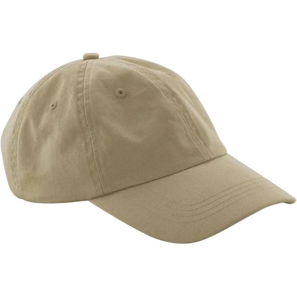 Beechfield Organic Cotton Panelled Baseball Cap Desert Sand One Size