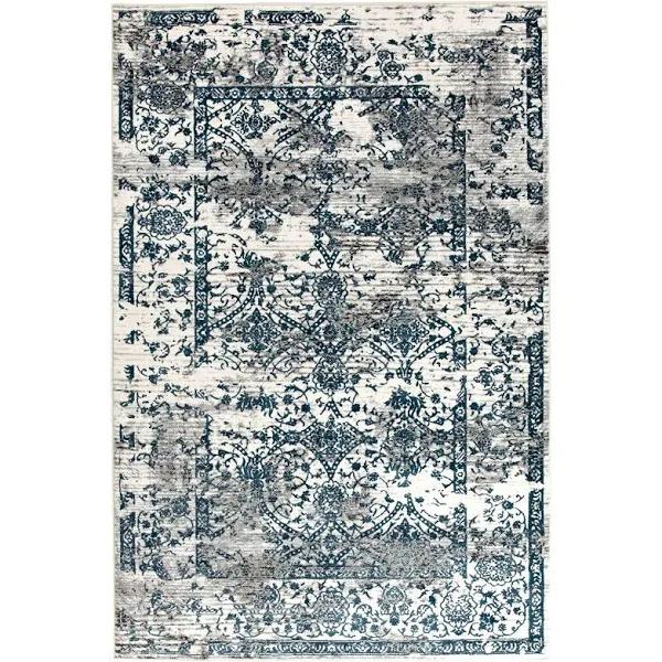 Yasmin Distressed Transitional Rug White Blue Grey, 290X200CM