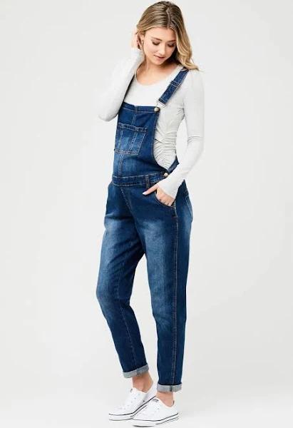 Ripe Maternity Denim Overalls Indigo - XS