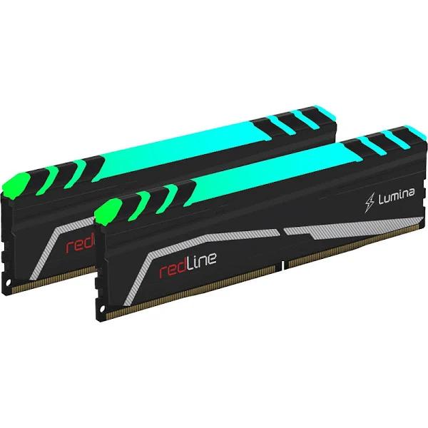 Mushkin 32GB(2x16GB) Redline Lumina DDR4-3200 PC4-25600 3200MHz 14-18-18-38 Desktop Memory Model MLA4C320EJJP16GX2