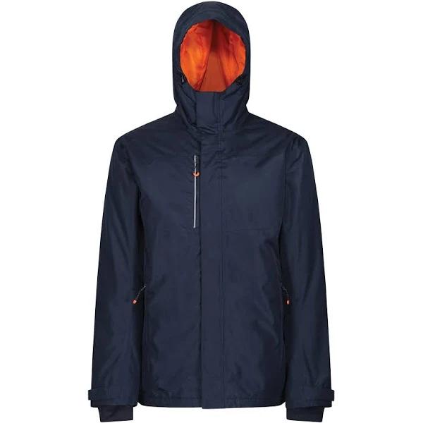 Regatta Mens Thermogen Heated Waterproof Jacket Navy/Magma Orange XL