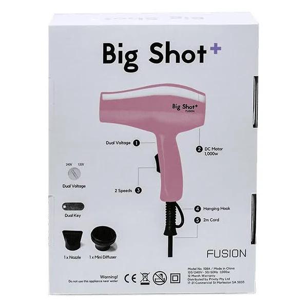 Fusion Big Shot Travel Hair Dryer in Baby Pink