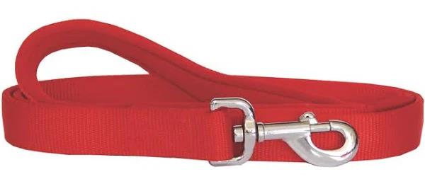 Beau Pets - Neoprene Handle - Nylon Lead 19mm x 120cm-Red