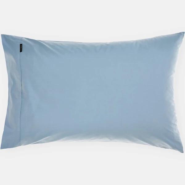 Linen House - Blue Standard - Vienna 300TC Cotton Percale Standard Pillowcase - Size One Size, Standard at The Iconic