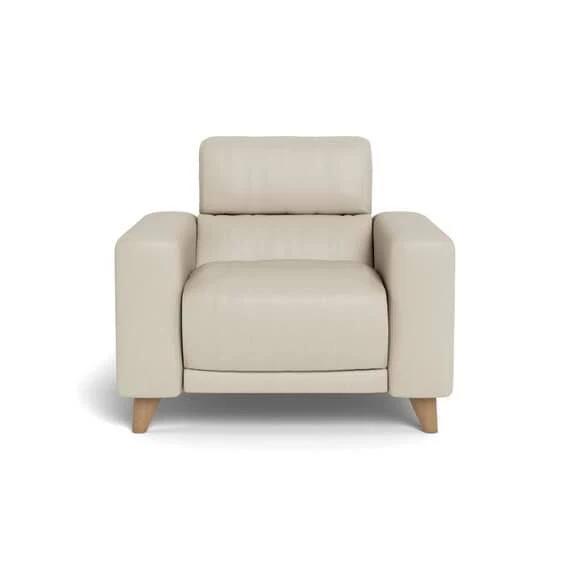 Sterling Leather Electric Recliner Armchair Pale Grey by Freedom