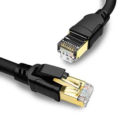 Yauhody Cat8 Ethernet Cable 20m, High Speed 40Gbps 2000Mhz SFTP Internet Network LAN Wire Cables with Gold Plated RJ45 Connector For Router, Modem,