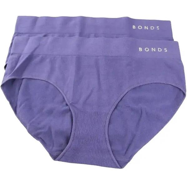 Bonds 2 Pairs x Womens Seamless Midi Underwear Dark Purple