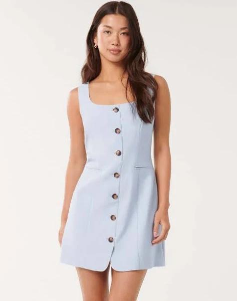 Forever New Caprice Scoop Neck Mini Dress in Blue 16