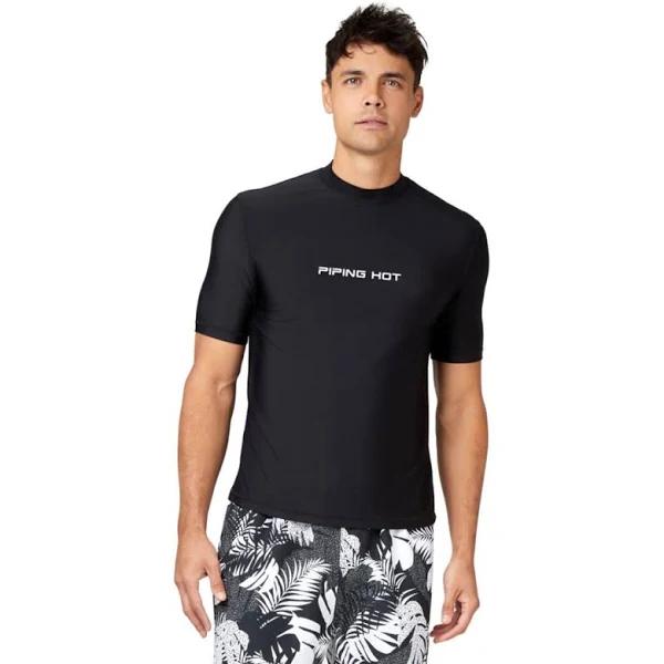 Piping Hot Core Rash Vest | Black | XL