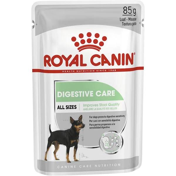 85gm x12 Royal Canin Digestive Care Adult Loaf Pouches Wet Dog Food by budget pet products