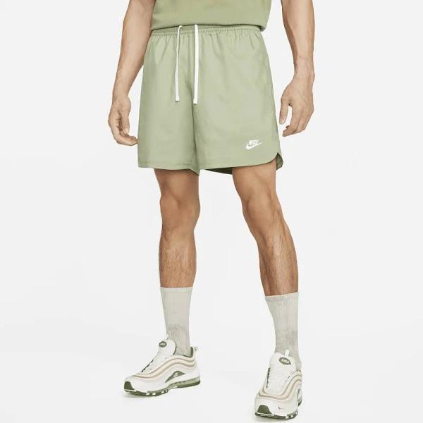 Nike Sports Essentials Club Woven Lined Flow Shorts Oil Green/White - Size 2XL