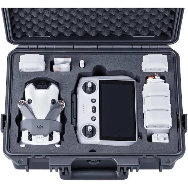 Lykus Titan MM410 Waterproof Hard Case For DJI Mini 4 Pro/Mini 3/pro and DJI Rc 2/RC/RC-N2/N1, Support 7 Batteries and Rc Lanyard [Case Only]