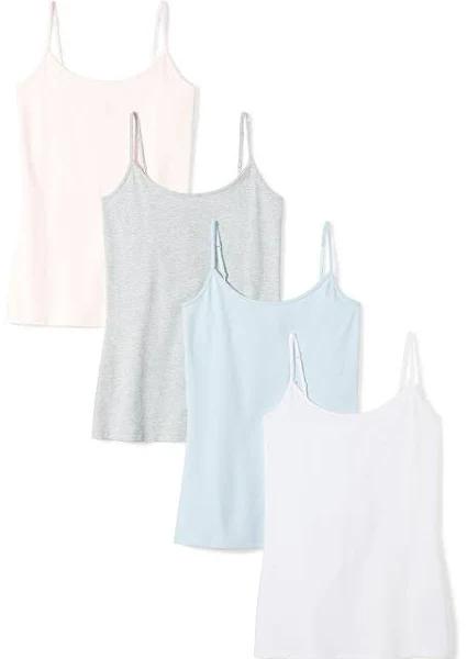 Amazon Essentials Women's Slim-Fit Camisole, Pack of 4